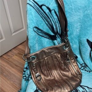 b. makowsky Metallic Bronze Shoulder/crossbody Bag